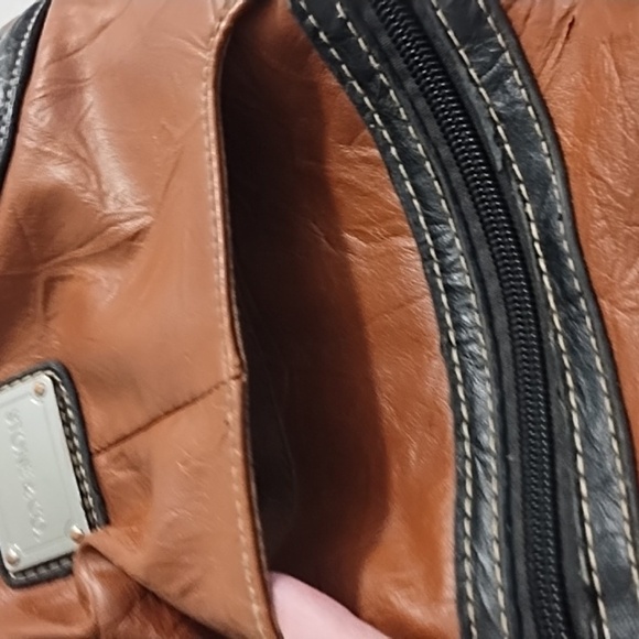 Saddle Brown & Dark Brown & a Burgundy Black Crossbody/Bag 2 bags - Picture 4 of 16